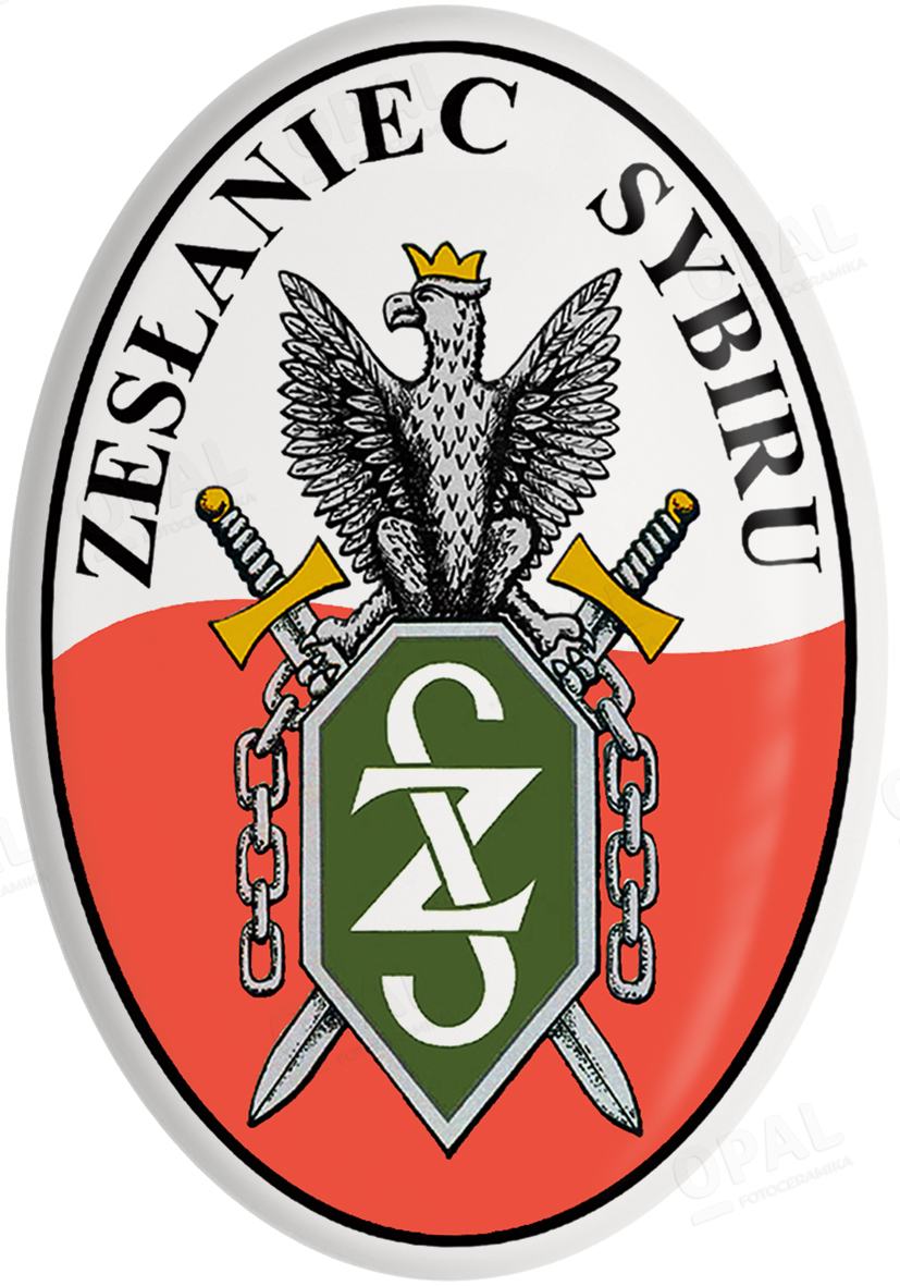 Porzellan Emblem "Zesłaniec Sybiru"